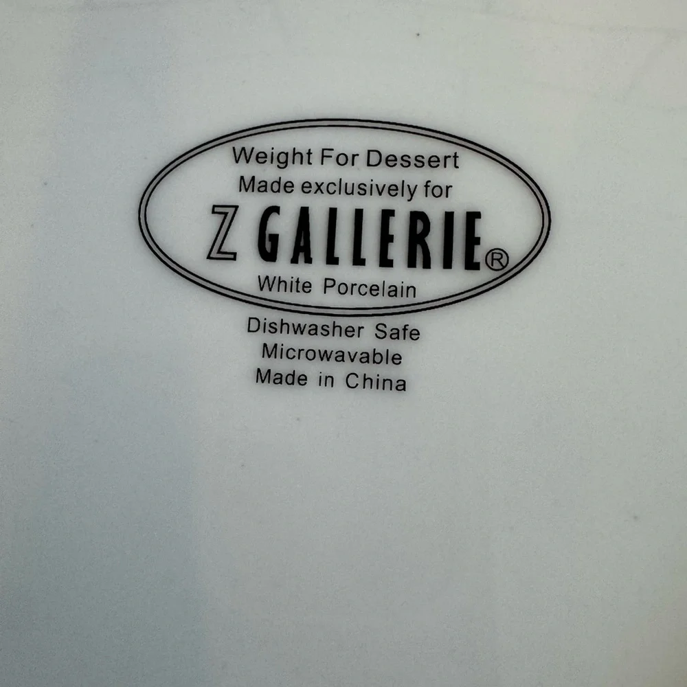 ✨ NWT Z Gallerie “Wait for Dessert” Dessert Plates – Set of 4 | New in Box ✨